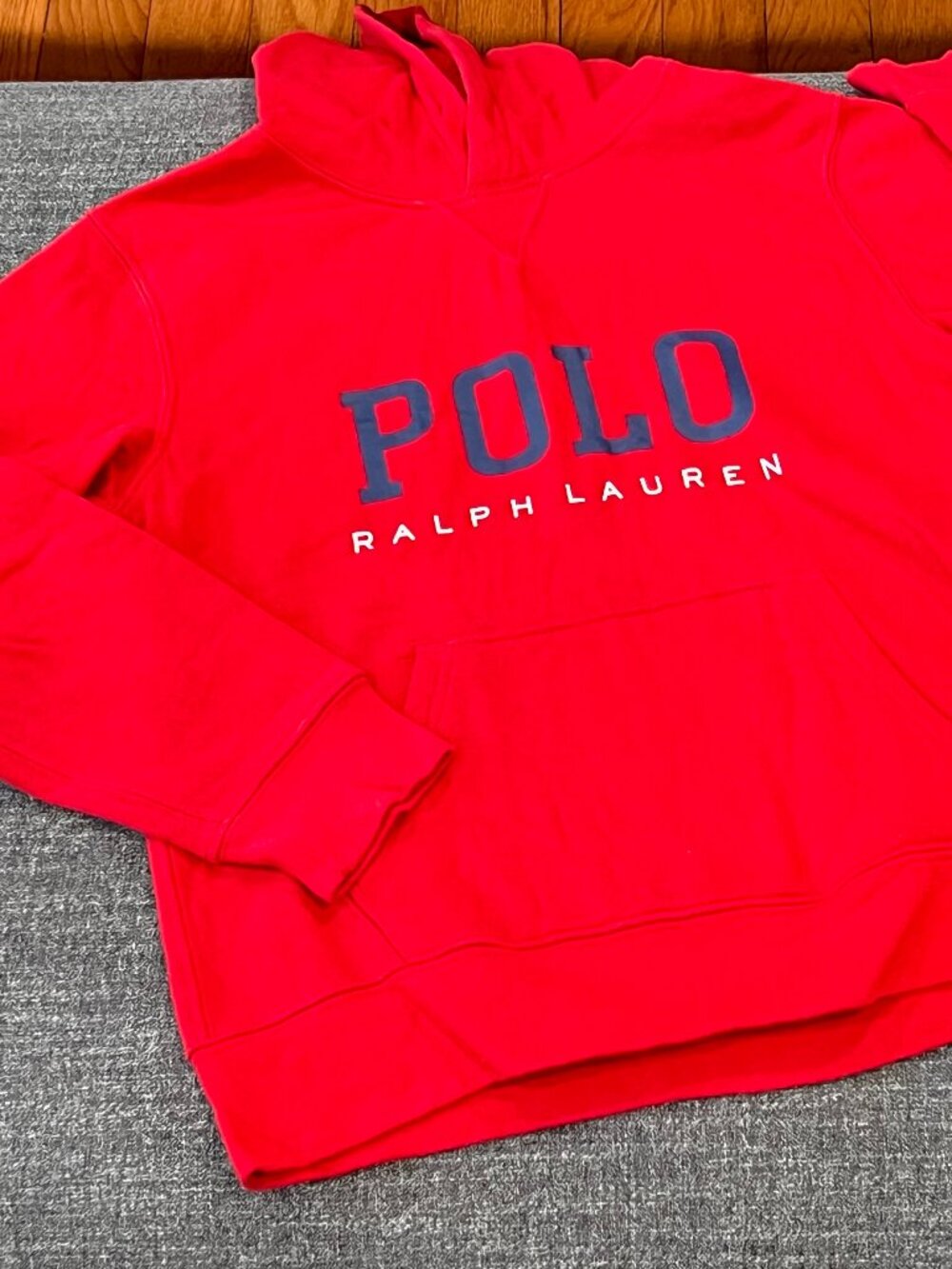Kids Ralph Lauren Polo Hooded Sweatshirt red & blue Size M 10-12